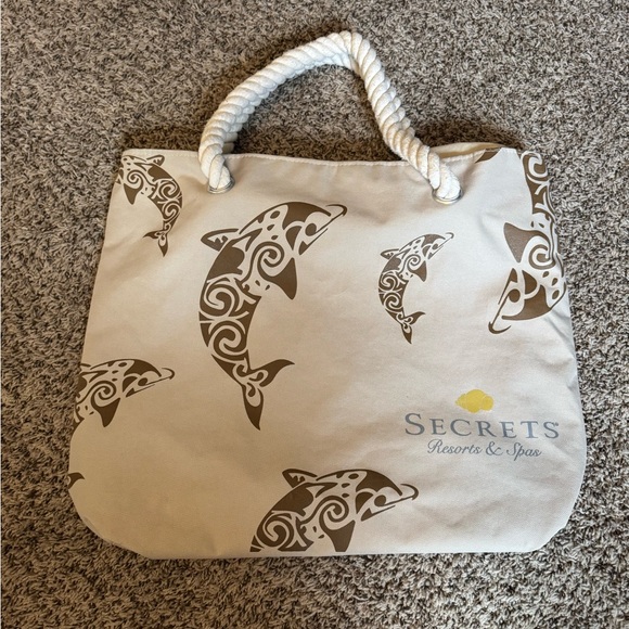 secrets resorts & spa Handbags - Secrets Resorts & Spas Dolphin Beach Tote Bag – Rope Handle